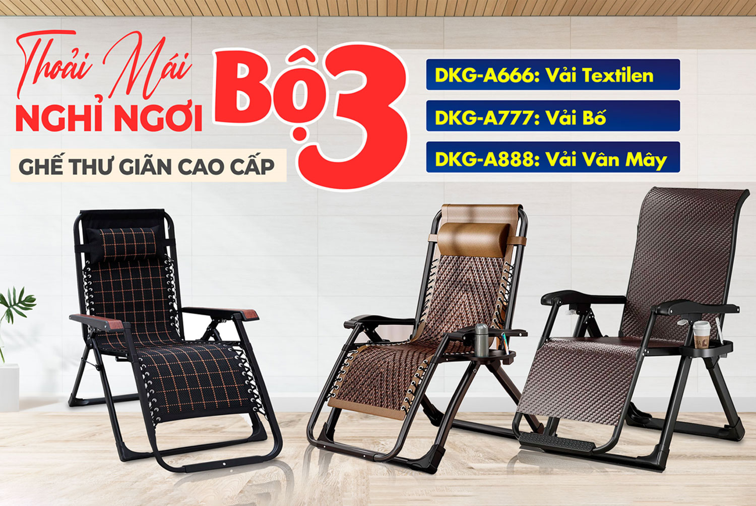 Ghế Xếp Thư Giãn Cao Cấp