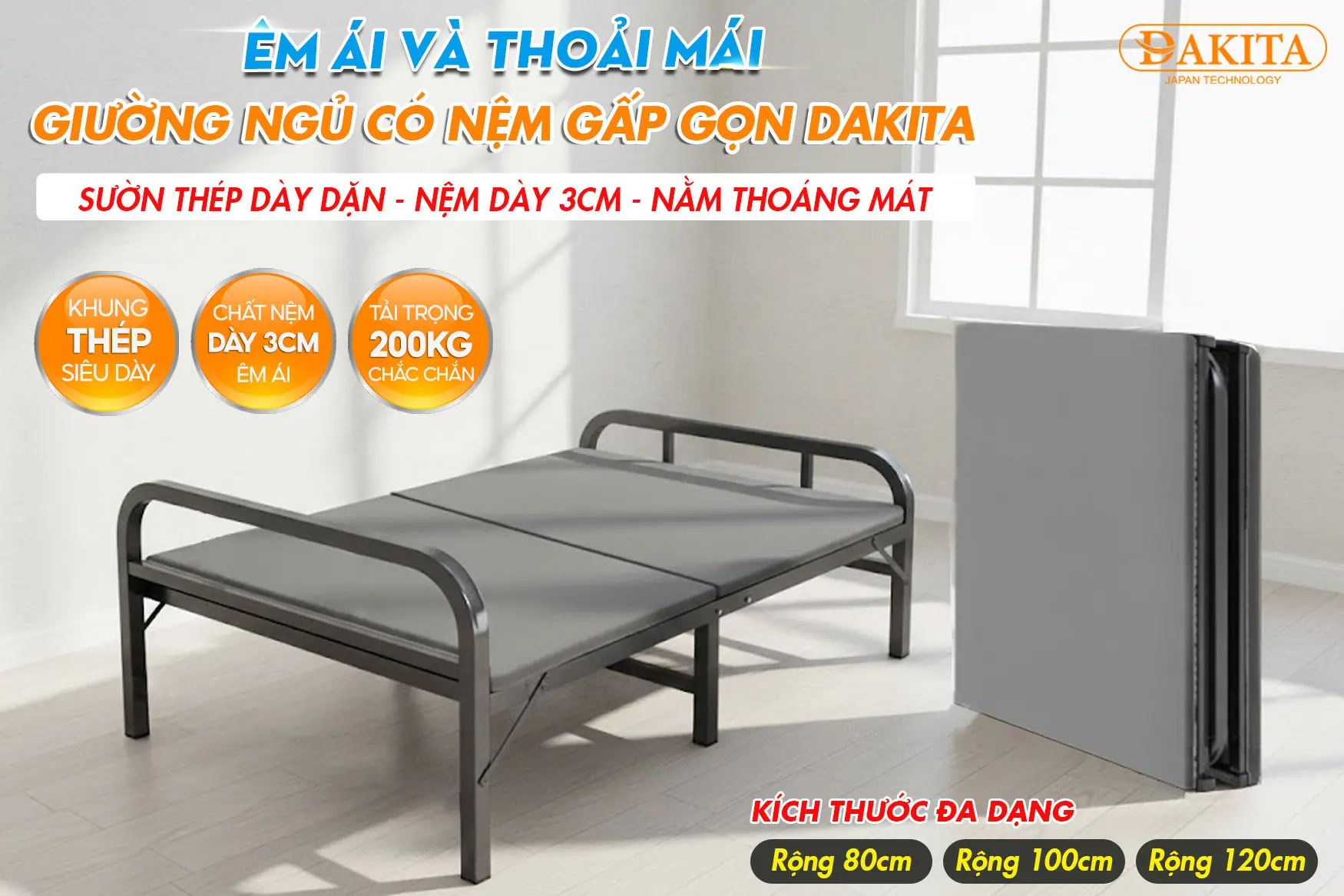 Giường Xếp Gấp Gọn DKN-803V