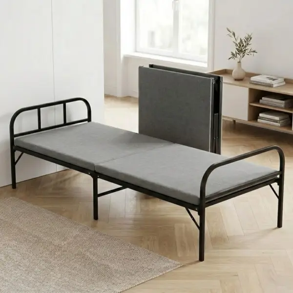 [NỆM DÀY – THÉP TỐT] Giường Ngủ Có Nệm Gấp Gọn DKN-803V